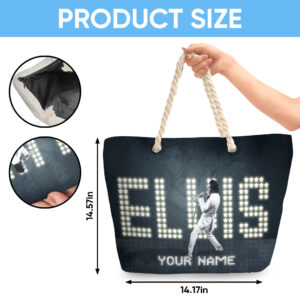 Personalized Elvis Presley Hemp Rope Tote Bag - TANTN 14242