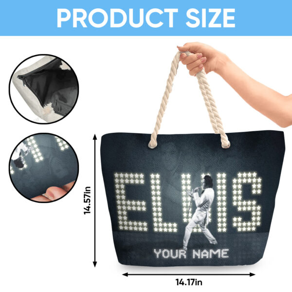 Personalized Elvis Presley Hemp Rope Tote Bag - TANTN 14242