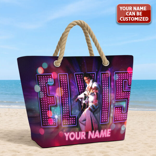 Personalized Elvis Presley Hemp Rope Tote Bag - TANTN 14243