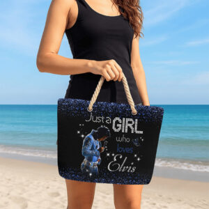 Elvis Presley Hemp Rope Tote Bag - TANTN 14245