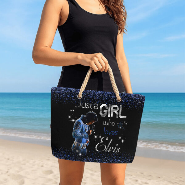Elvis Presley Hemp Rope Tote Bag - TANTN 14245