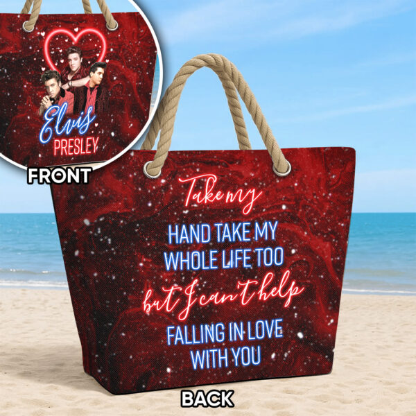 Elvis Presley Hemp Rope Tote Bag - TANTN 14246