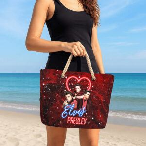 Elvis Presley Hemp Rope Tote Bag - TANTN 14246