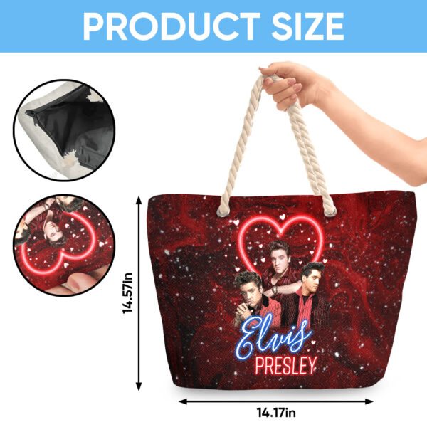 Elvis Presley Hemp Rope Tote Bag - TANTN 14246