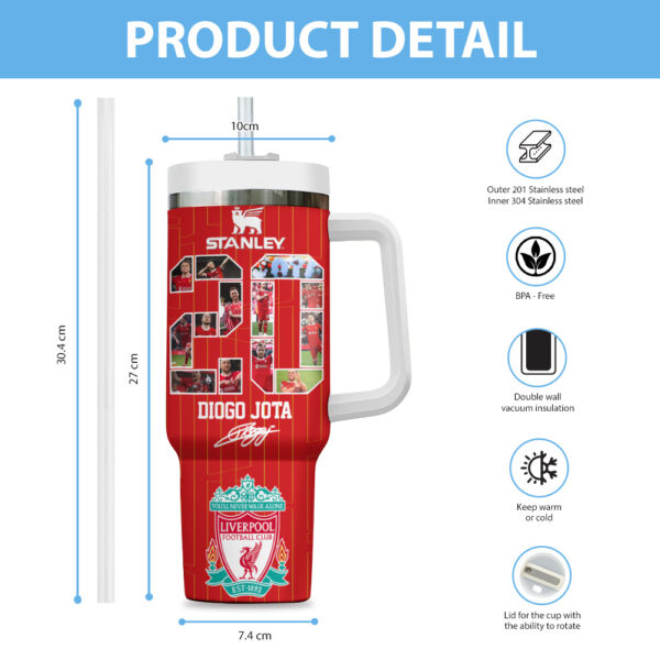 Liverpool FC x Diogo Jota 40oz Stanley Tumbler - TANTN 14249