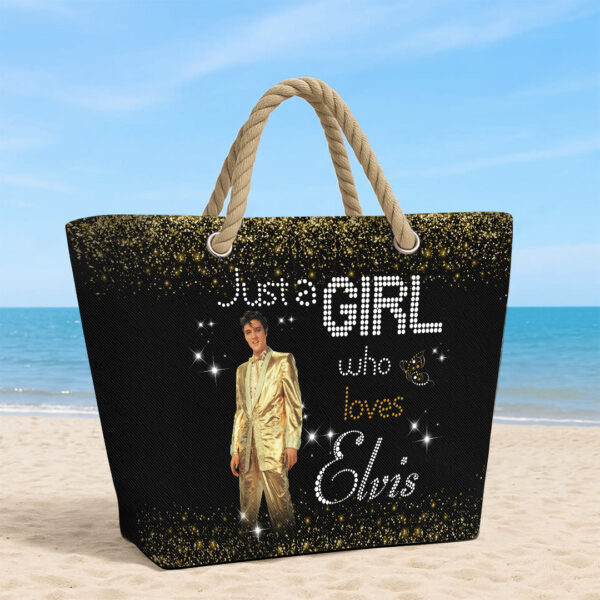 Elvis Presley Hemp Rope Tote Bag - TANTN 14289