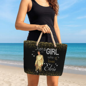 Elvis Presley Hemp Rope Tote Bag - TANTN 14289