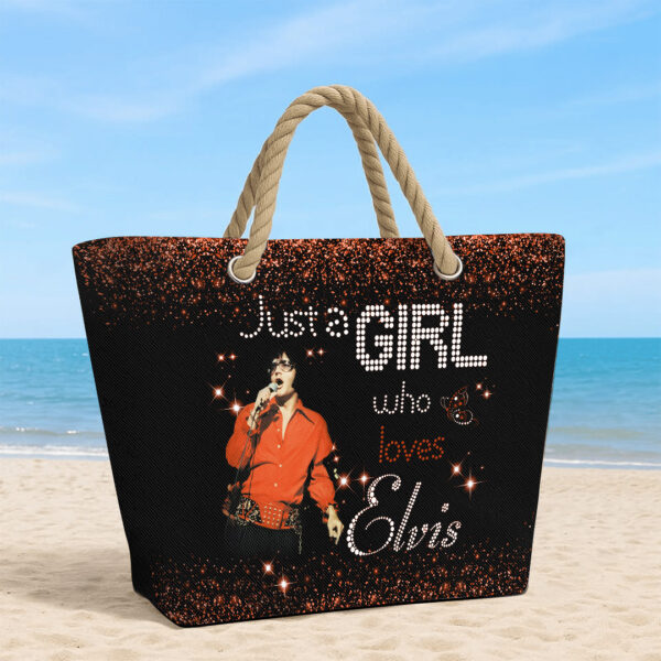 Elvis Presley Hemp Rope Tote Bag - TANTN 14290