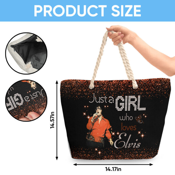 Elvis Presley Hemp Rope Tote Bag - TANTN 14290