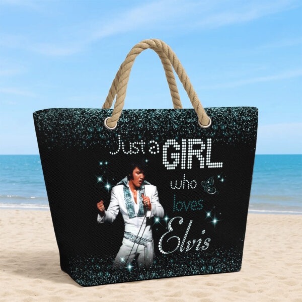 Elvis Presley Hemp Rope Tote Bag - TANTN 14291