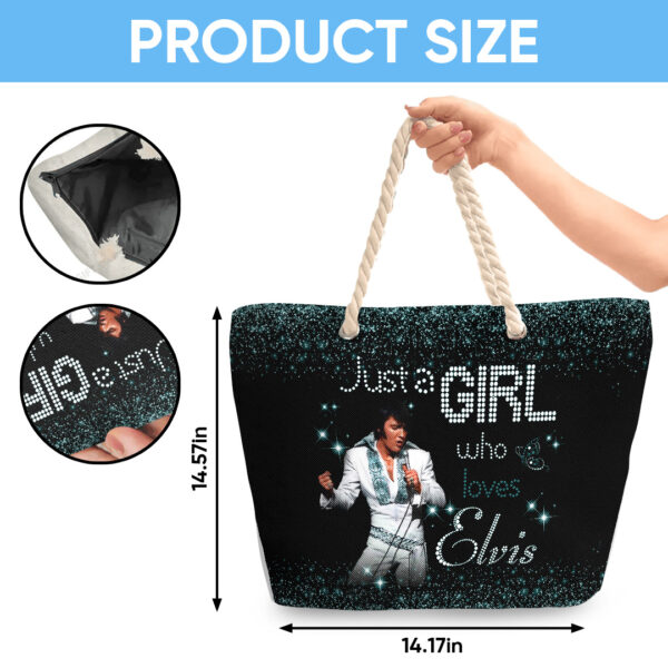 Elvis Presley Hemp Rope Tote Bag - TANTN 14291