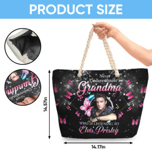Elvis Presley Hemp Rope Tote Bag - TANTN 14292