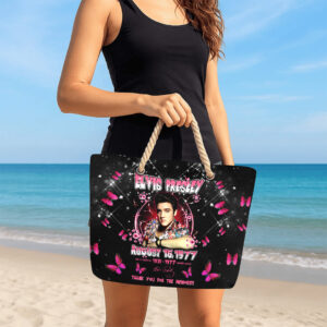 Elvis Presley Hemp Rope Tote Bag - TANTN 14293