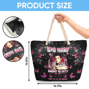 Elvis Presley Hemp Rope Tote Bag - TANTN 14293
