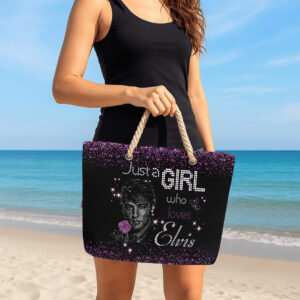 Elvis Presley Hemp Rope Tote Bag - TANTN 14295