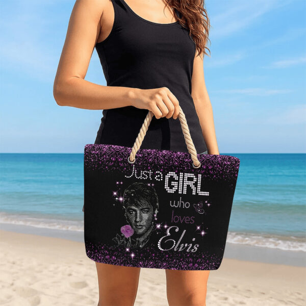Elvis Presley Hemp Rope Tote Bag - TANTN 14295