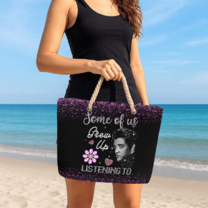 Elvis Presley Hemp Rope Tote Bag - TANTN 14296