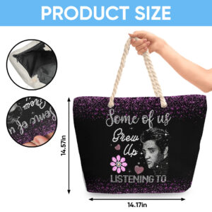 Elvis Presley Hemp Rope Tote Bag - TANTN 14296