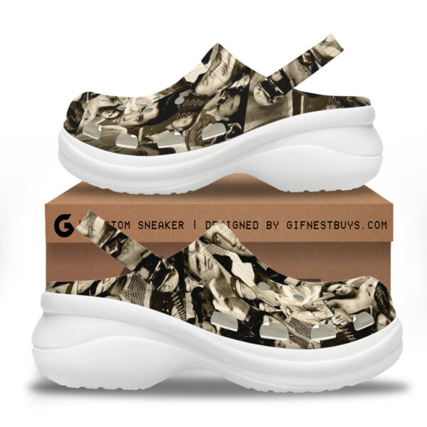 Elvis Presley Women’s Height Increasing Crocs - TANTN 14368