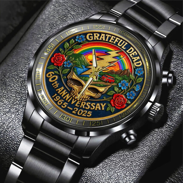 Grateful Dead Black Stainless Steel Watch - TANTN 14406