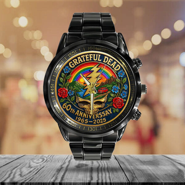 Grateful Dead Black Stainless Steel Watch - TANTN 14406