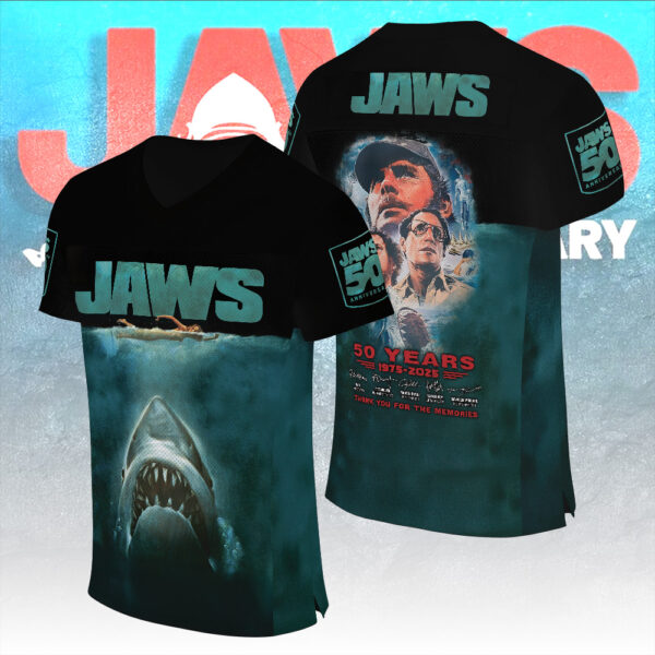 Jaws 3D Football Jersey - TANTN 14447