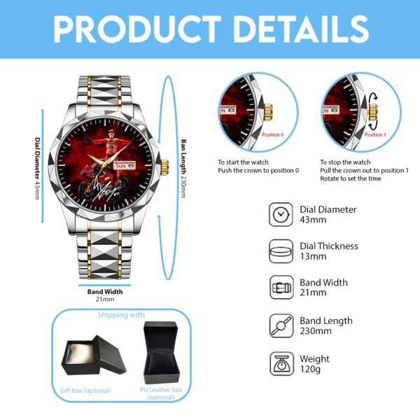 Ducati Lenovo Team x Marc Marquez Alloy Luxury Quartz Watch - TANTN 14509