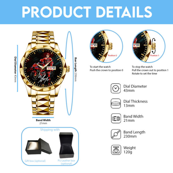 Ducati Lenovo Team x Marc Marquez Alloy Luxury Quartz Watch - TANTN 14510