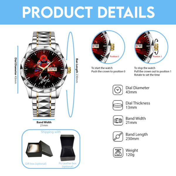 Ducati Lenovo Team x Marc Marquez Alloy Luxury Quartz Watch - TANTN 14511