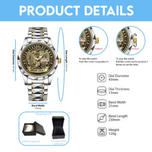 US Army Alloy Luxury Quartz Watch - TANTN 14640