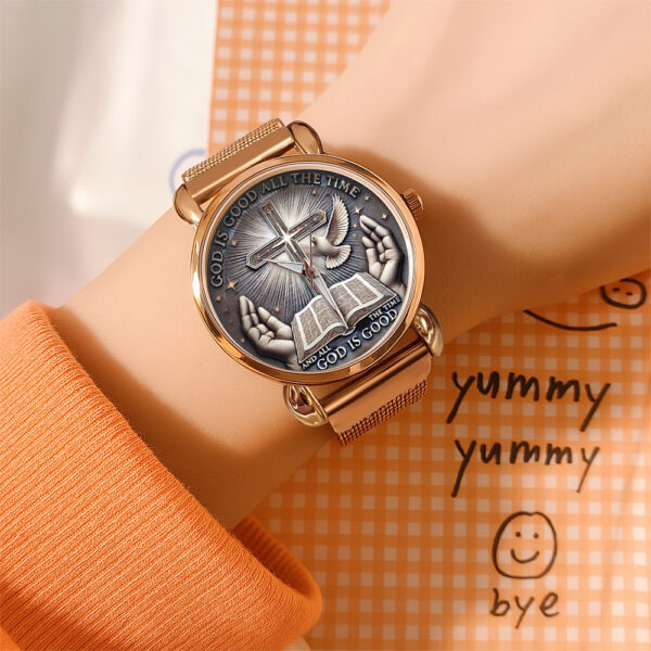 God Is Good Mesh Strap Quartz Watch - TANTN 14723