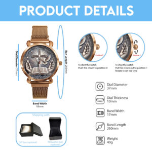 God Is Good Mesh Strap Quartz Watch - TANTN 14723