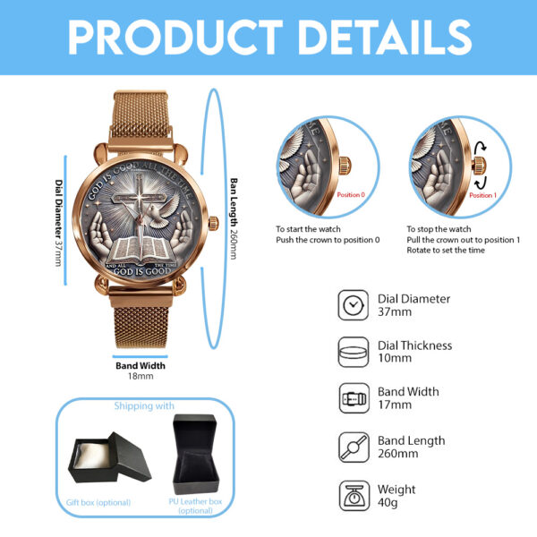 God Is Good Mesh Strap Quartz Watch - TANTN 14723