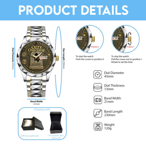 Ozzy Osbourne Alloy Luxury Quartz Watch - TANTN 14735