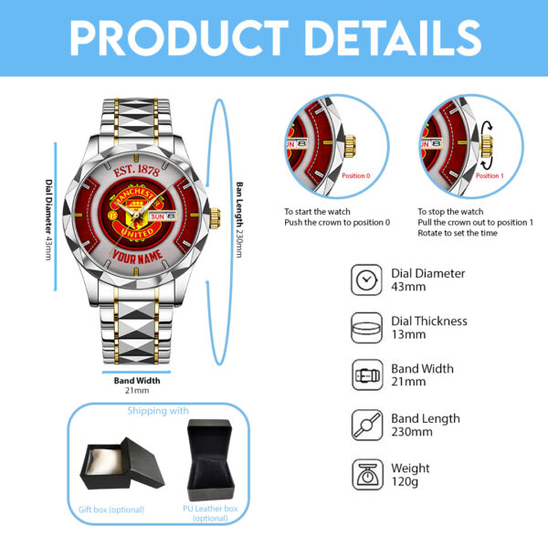 Personalized Manchester United Alloy Luxury Quartz Watch - TANTN 14742