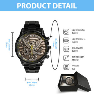 US250 Black Stainless Steel Watch - TANTN 14802