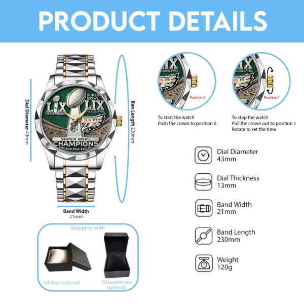 Philadelphia Eagles Alloy Luxury Quartz Watch - TANTN 14832
