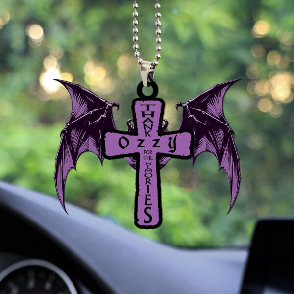 Ozzy Osbourne Custom shape 2-sided Acrylic Car Ornament - TANTN 14874