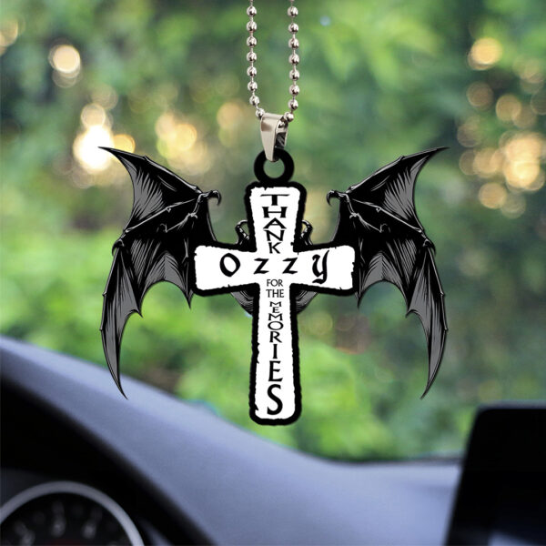 Ozzy Osbourne Custom shape 2-sided Acrylic Car Ornament - TANTN 14889