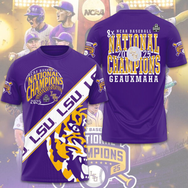 LSU Tigers Baseball 3D Apparel - GNE 3851