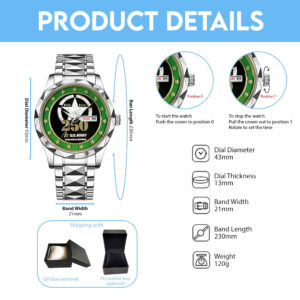 US Army Alloy Luxury Quartz Watch - MAITM 12207