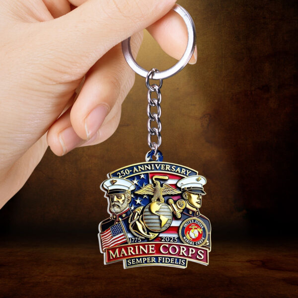 US Marine Corps Custom Shape 2-sided Keychain - HOATT 11963