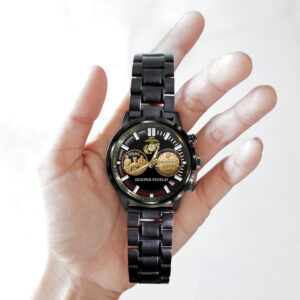 US Marine Corps Black Stainless Steel Watch - HOATT 11962