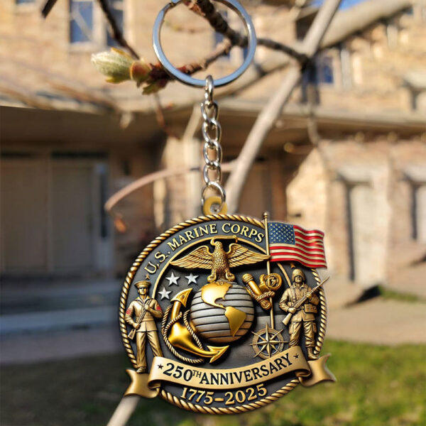 US Marine Corps Custom Shape 1-sided Keychain - MAITM 12346
