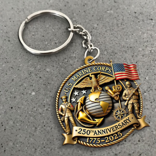 US Marine Corps Custom Shape 1-sided Keychain - MAITM 12346