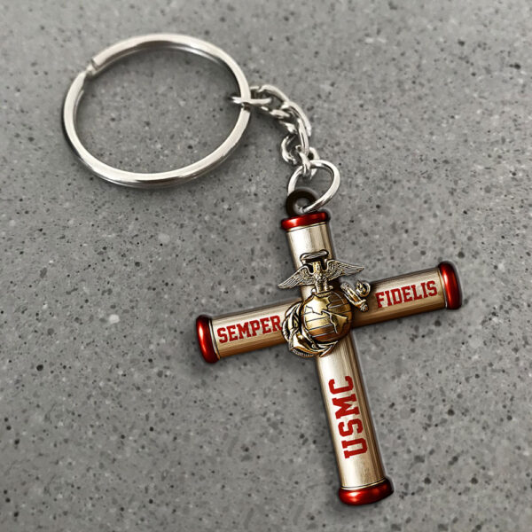 US Marine Corps Custom Shape 1-sided Keychain - MAITM 12388