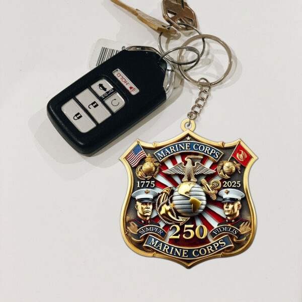 US Marine Corps Custom Shape 2-sided Keychain - MAITM 12292