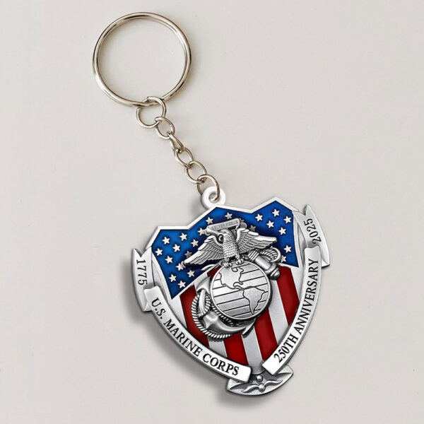 US Marine Corps Custom Shape 2-sided Keychain - MAITM 12373