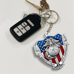 US Marine Corps Custom Shape 2-sided Keychain - MAITM 12373