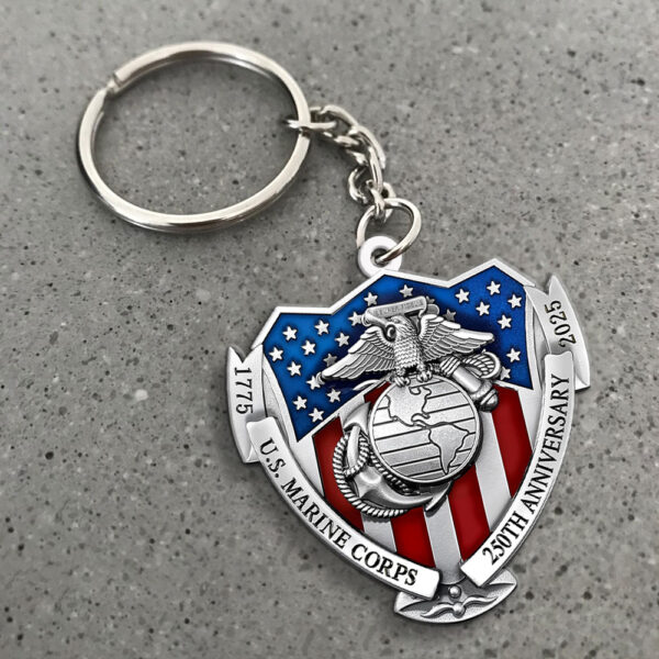 US Marine Corps Custom Shape 2-sided Keychain - MAITM 12373